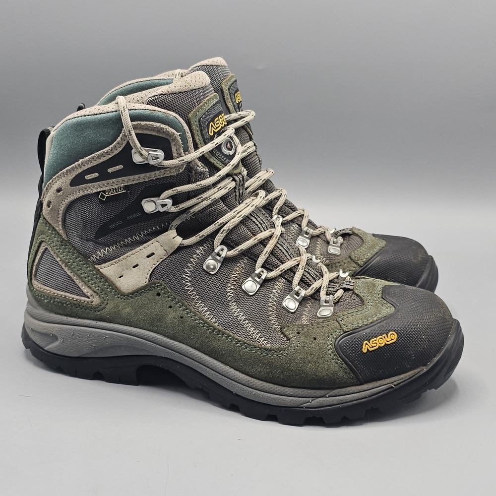Asolo Hiking Boots Womens 9.5 Gore Tex Waterproof Outdoor Trail Green